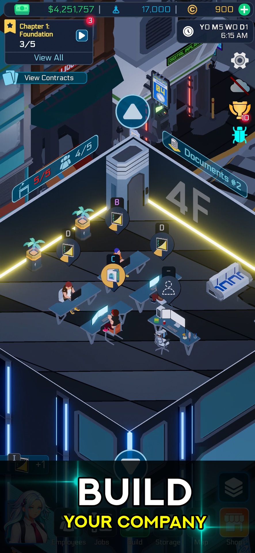 Cyber Corp Tycoon: department overview