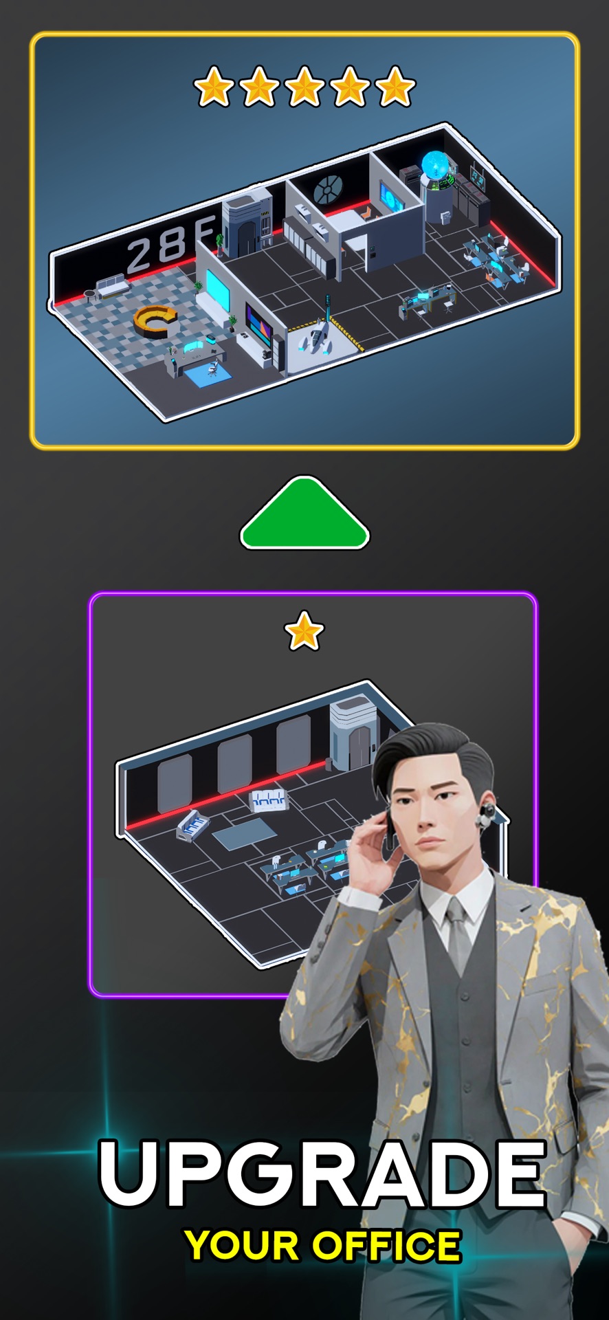 Cyber Corp Tycoon: upgrade your office