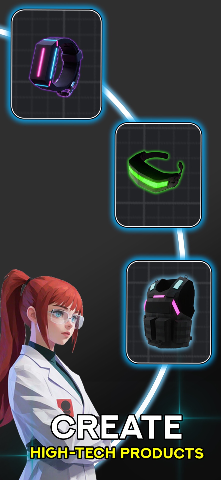 Cyber Corp Tycoon: create products