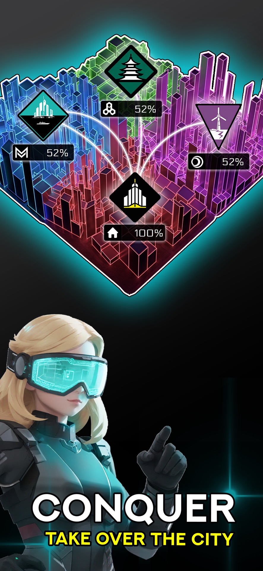Cyber Corp Tycoon: district takeover