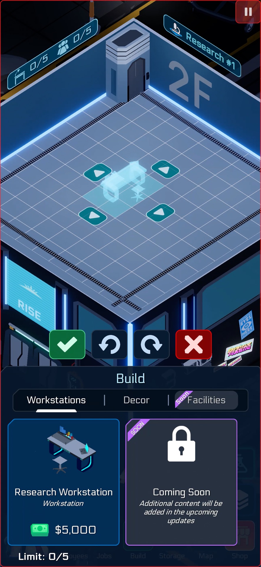 Cyber Corp Tycoon: build workstations
